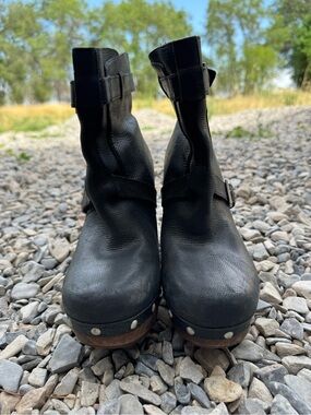 UGG Australian Taryn Leather Wedge Boots